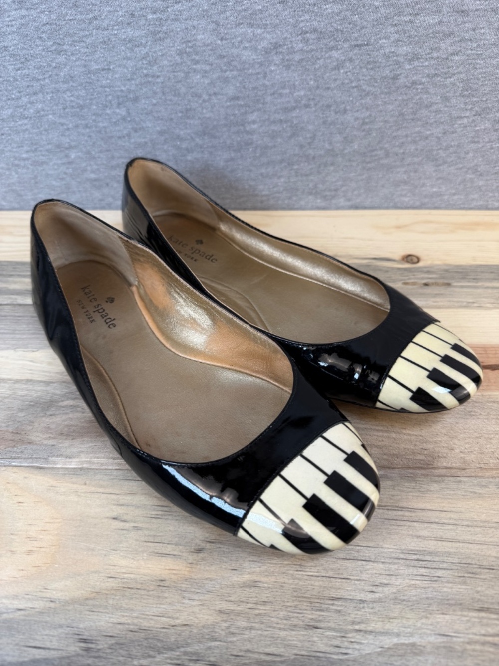 Kate Spade JAZZ PIANO FLATS Size 8.5 M Beautiful Fun Music Teacher Funky - Picture 2 of 15